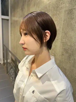 ショート カラー ヘアアレンジ 髪質改善/韓国風 レイヤー/田村祐樹のヘアスタイル