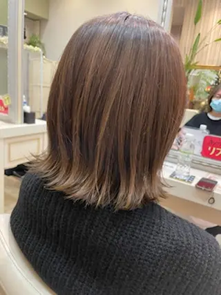 ミディアム カラー Hair&Cafe Matty’sのヘアスタイル