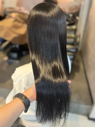 ロング あみ/暗髪オリ ーブ特化🍃髪質改善のヘアスタイル