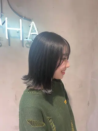 ミディアム カラー ヘアアレンジ 🫧艶髪矯正 髪質改善🫧 大介のヘアスタイル