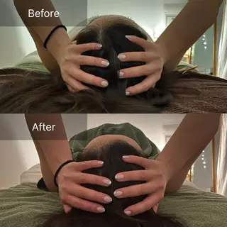 セミロング カラー パーマ ヘアアレンジ メンズ キッズ ネイル マツエク・マツパ アイブロウ 温ヘッドマッサージ 【jiu】大久保佳奈のエステ・リラクイメージ