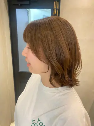 セミロング 新宿/顔周りカット +レイヤー=しずく♩のヘアスタイル
