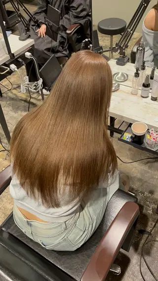ロング 渋谷ケアブリーチ ❤️🔥徳田空悟のヘアスタイル
