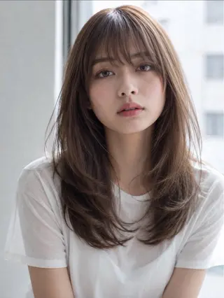 ロング カラー 韓国×艶ハイトーンが かわいい✨️リオ🍒のヘアスタイル