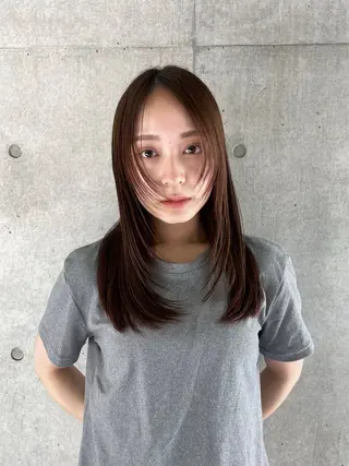 セミロング 似合わせ/ベージュ /レイヤー/りほ🤍のヘアスタイル