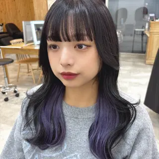 セミロング カラー ヘアアレンジ 渋谷🤍ハイトーン 🤍ボブ🤍FUMUのヘアスタイル