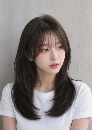 セミロング カラー ヘアアレンジ 🌫️大人韓国ヘア 🌫️naoyaのヘアスタイル