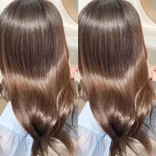 セミロング カラー み うのヘアスタイル