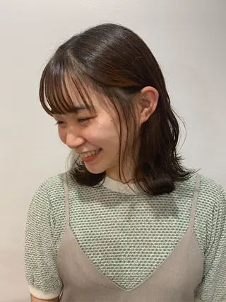 ミディアム 小顔カット 🌿リョウカのヘアスタイル