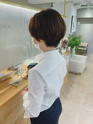 ショート レイヤーカット 鈴木駿介のヘアスタイル