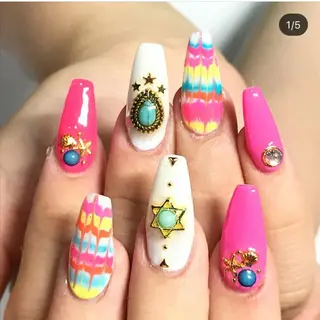 ネイル 渋谷/チップ長さ出し 👑アプレgel-xのネイルデザイン