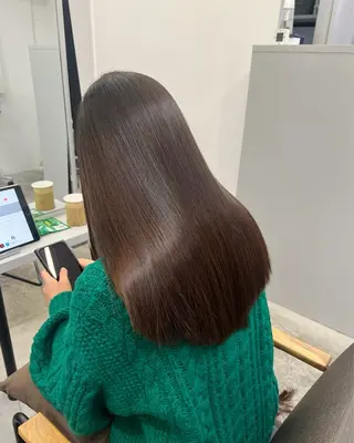 ロング パーマ 🍒モテ暖色カラー × うる艶✧ ゆなのヘアスタイル