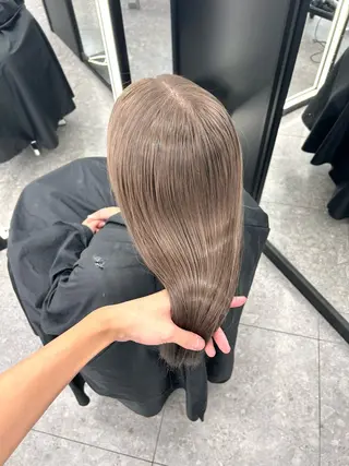 セミロング カラー ハイトーンボブ /tasukuのヘアスタイル
