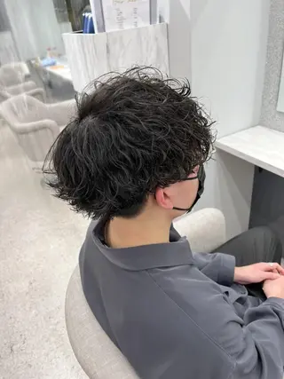 ショート 京都河原町 メンズパーマ助川龍哉のヘアスタイル