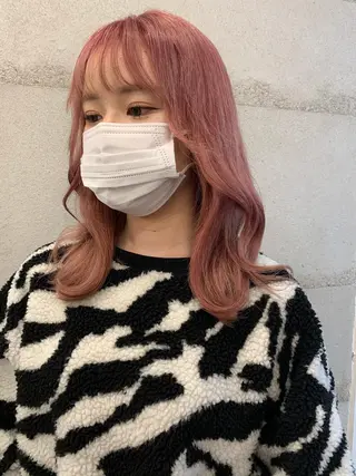 ミディアム カラー 透明感カラー✂︎ /縮毛矯正/YUKAのヘアスタイル