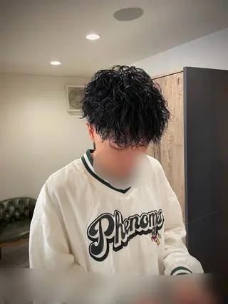 ミディアム パーマ メンズ 🌟30代~50代の お客様も大歓迎/竹井のヘアスタイル