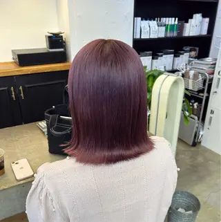 ミディアム カラー 🌷ラベンダーピンク 顔まわり🌷ねいろのヘアスタイル