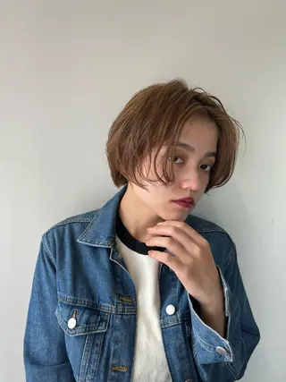 ショート カラー パーマ 船橋カットパーマ mikuのヘアスタイル