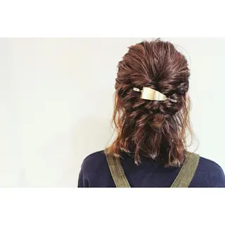 ヘアアレンジ クニモトハルナ ボブ/柔らかカラーのヘアスタイル