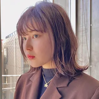 ミディアム カラー ヘアアレンジ 【ダメージレス施術】 【透明感】北村 拓也のヘアスタイル