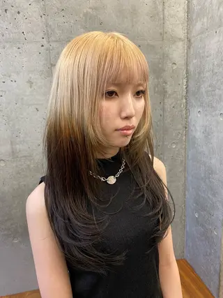 ロング カラー ✨️艶ハイトーン特化 ✨️佐藤望のヘアスタイル