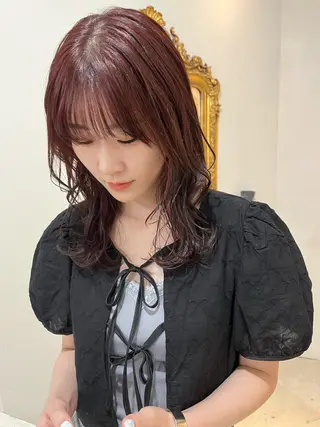 セミロング ダブルカラー/透明感 💈JUNYA💈のヘアスタイル