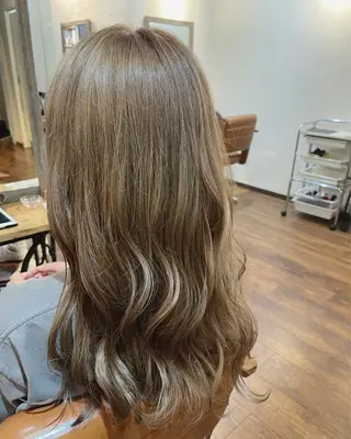セミロング カラー 縮毛矯正&髪質改善 ⭐️OGUのヘアスタイル