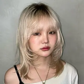 ミディアム カラー ブリーチ/レイヤー 艶カラー💫チャンのヘアスタイル