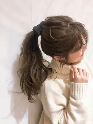 セミロング マンツーマン 美容師💚コウブチのヘアスタイル