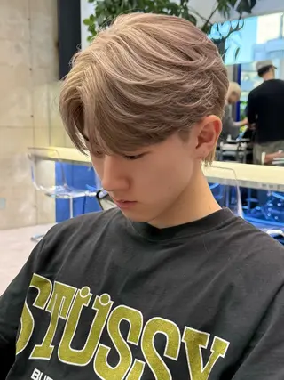 ショート カラー メンズ メンズブリーチ カラーhirokoのヘアスタイル