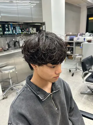 パーマ パーマカラー支持⭕️ 春山凜乃介のヘアスタイル