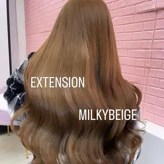 ロング カラー エクステ🩵ブリーチ 韓国ヘア🩵KAEのヘアスタイル