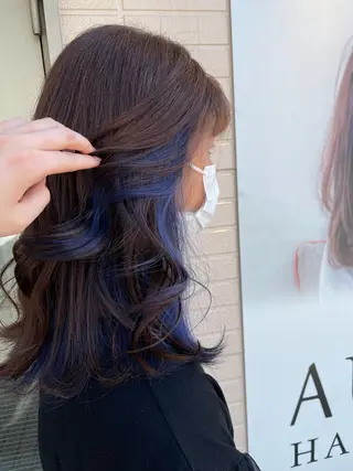 セミロング 🫧透明感カラー🫧 美髪矯正🫧チサトのヘアスタイル