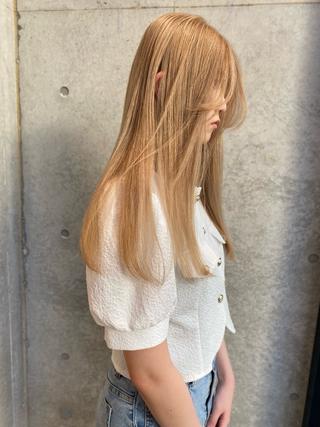 ロング カラー Saki/レイヤー/ 柔色カラー/顔まわりのヘアスタイル