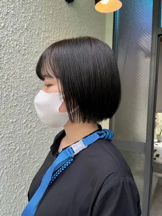 ショート 天神最安値エクステ カラーレイヤーカットのヘアスタイル