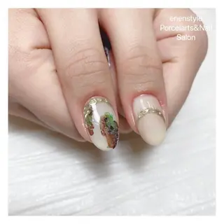 ミディアム ネイル 🐾enen style 🐾のネイルデザイン