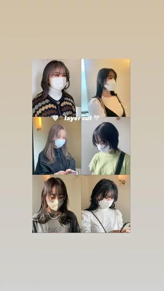ミディアム カラー ヘアアレンジ 本間 結衣のヘアスタイル
