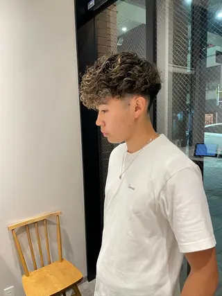 カラー パーマ メンズ SALOWIN熊本 YUTOのヘアスタイル