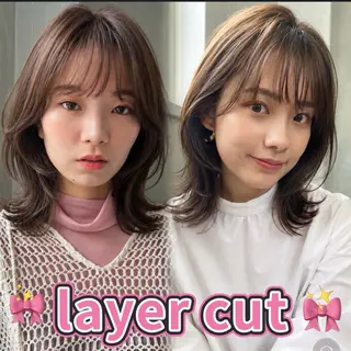 ミディアム 透明感カラー/顔周り 臼井逸美のヘアスタイル