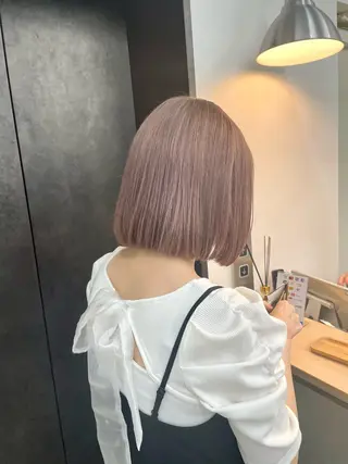 ショート カラー ブリーチ&髪質改善 TAIGAのヘアスタイル