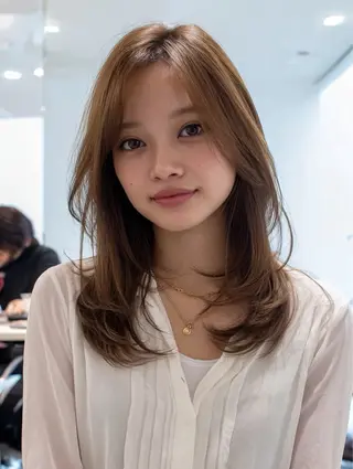 ミディアム 山本 晃のヘアスタイル