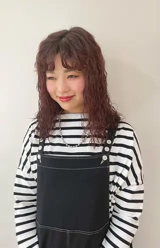 セミロング パーマ 👑銀座ショート/ 絶壁補正/金子涼👑のヘアスタイル
