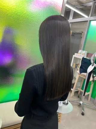 ミディアム カラー パーマ ヘアアレンジ 【ヘアケア特化型】 newi天王寺のヘアスタイル