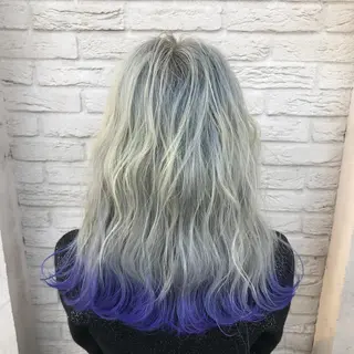 ミディアム カラー 福原 優介のヘアスタイル