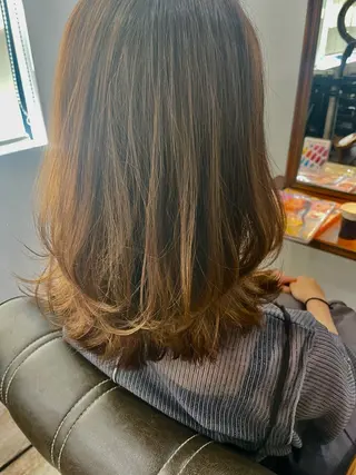 セミロング レイヤー×縮毛矯正 中屋光貴のヘアスタイル