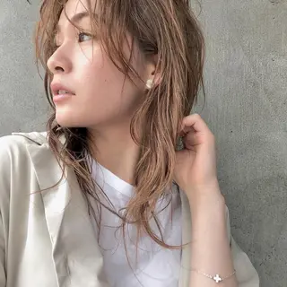 セミロング カラー ヘアアレンジ 【ダメージレス施術】 【透明感】北村 拓也のヘアスタイル