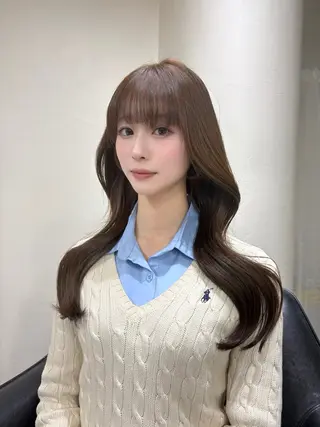 ロング カラー り せのヘアスタイル