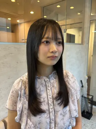 セミロング himari/縮毛 矯正/熊谷のヘアスタイル