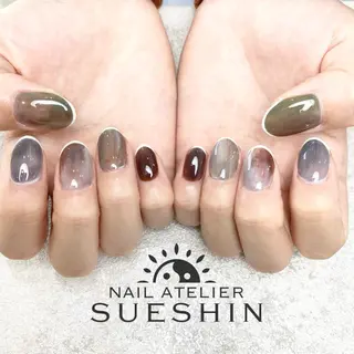 ミディアム S ueshinのネイルデザイン