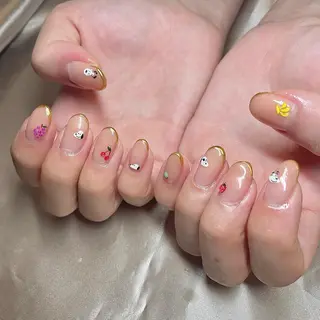 ミディアム カラー パーマ ヘアアレンジ メンズ キッズ ネイル マツエク・マツパ el. by Aoのネイルデザイン